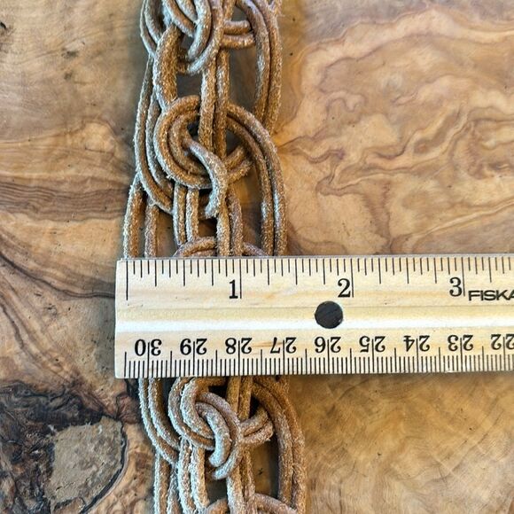 Suzi Roher Macrame Suede Belt with Gold Buckle main image 8